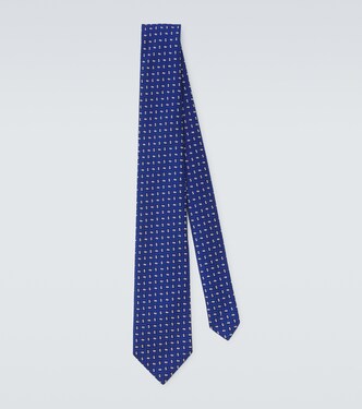 Silk jacquard tie | Charvet