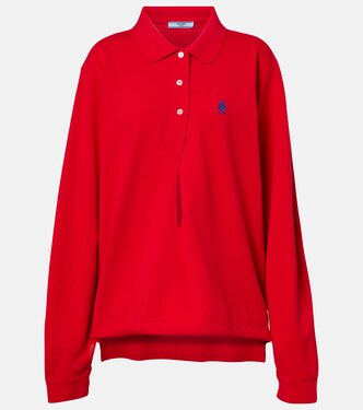 Logo cotton piqué polo shirt | Prada