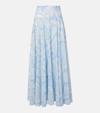 Gonna lunga Angoli in cotone | Pucci