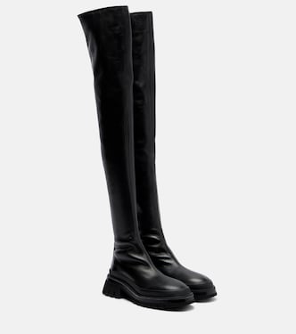 Fallon leather over-the-knee boots | Khaite