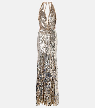 Robe froncée Mars à sequins | Jenny Packham