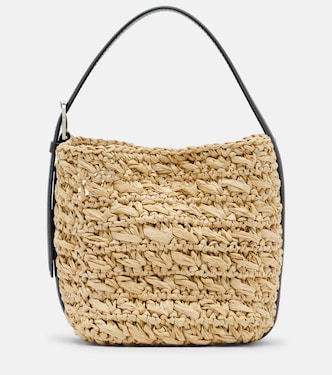Belted Small raffia top-handle bag | Toteme
