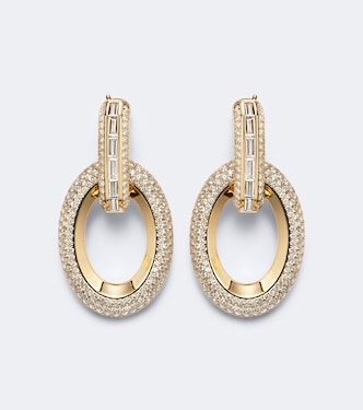 Ohrringe Groove aus 18kt Gelbgold mit Diamanten | Messika
