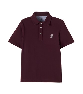 Cotton piqué polo shirt | Brunello Cucinelli Kids