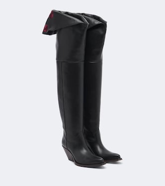 Bestickte Overknee-Stiefel Azelan aus Leder | Chloé