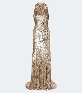Kimiko embellished halterneck gown | Jenny Packham