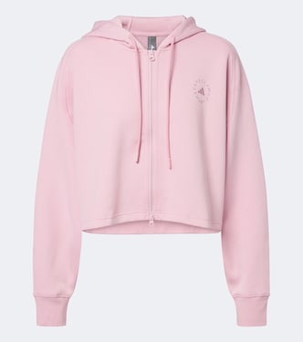 Logo cotton-blend jersey hoodie | Adidas by Stella McCartney