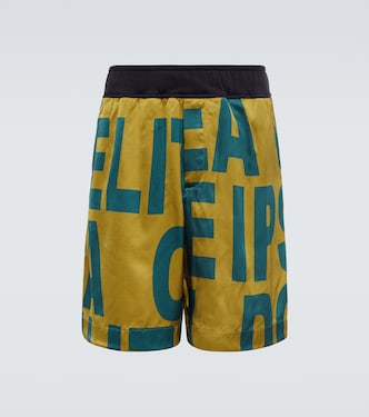 Printed mid-rise jersey shorts | Dries Van Noten