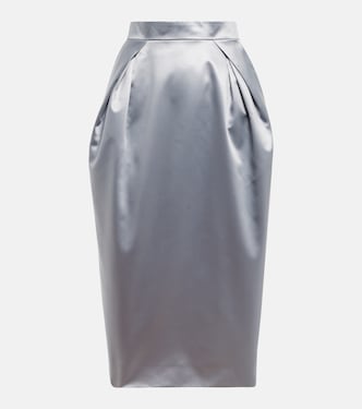 Satin draped midi skirt | Maison Margiela