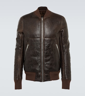Veste bomber en cuir et shearling | Rick Owens