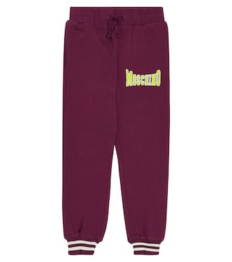 Logo cotton jersey sweatpants | Moschino Kids
