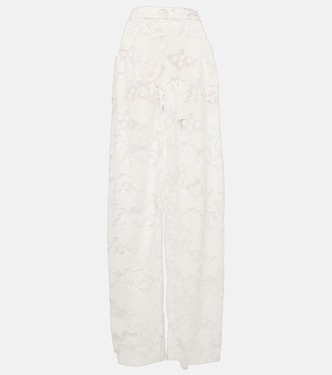 Pantalon à taille haute en dentelle | Oscar de la Renta