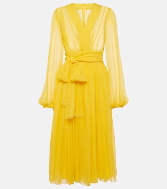 Silk chiffon midi dress | Dolce&Gabbana