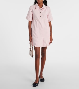 ganni pleated dress GANNI Pleated Georgette Midi Dress