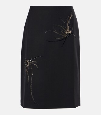 Sequined wool pencil skirt | Jacques Wei