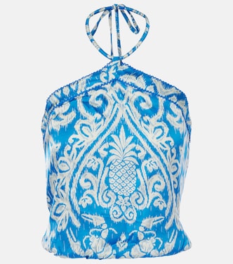 Isabelle printed halterneck top | Poupette St Barth