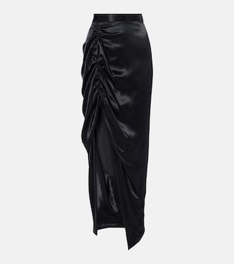 Gathered satin midi skirt | Vivienne Westwood