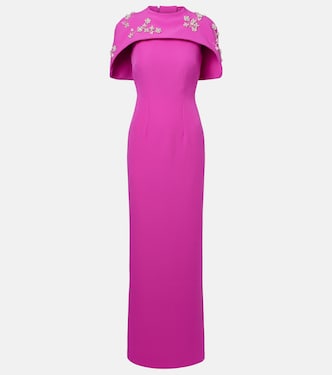 Embellished caped gown | Safiyaa