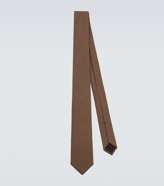 GG 실크 자카드 넥타이  | Gucci