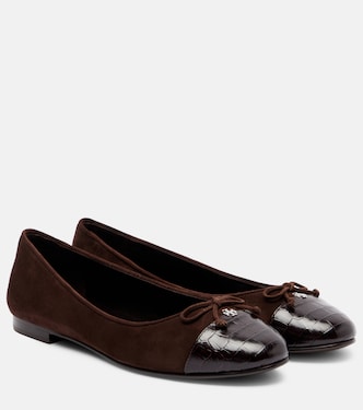 Ballerinas Cap Toe aus Veloursleder | Tory Burch