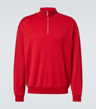 Wool-blend half-zip sweatshirt | Auralee