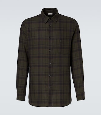 Cassandre checked cotton flannel shirt | Saint Laurent