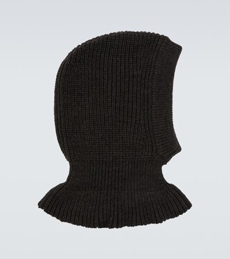 Ribbed-knit alpaca wool-blend hood | Lemaire