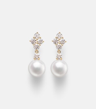Boucles d’oreilles en or 18 ct, perles et diamants | Mikimoto
