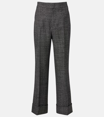 High-rise wool straight pants | Gucci