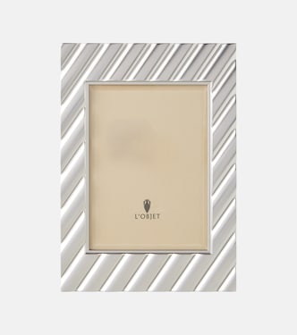 Maxime platinum-plated picture frame | L'Objet