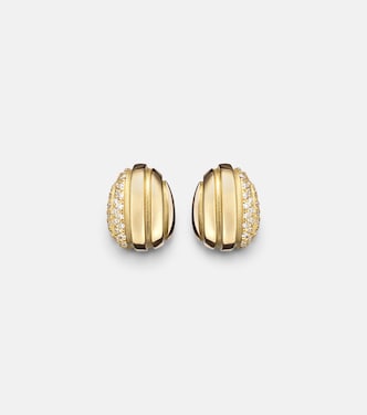 Eos 18kt gold earrings with diamonds | Pamela Zamore