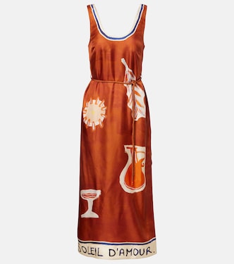 X LRNCE Midikleid Soleil D'Amour aus Seide | Alémais