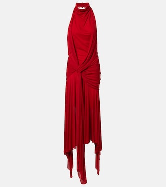 Draped halterneck maxi dress | McQueen