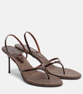 Lidia patent leather thong sandals | Paris Texas