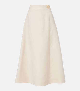 VGold Crepe Couture midi skirt | Valentino