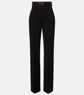 Gerade Hose aus Crêpe mit Gürtel | Sportmax