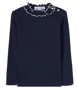 Ribbed-knit cotton-blend jersey top | Tartine et Chocolat