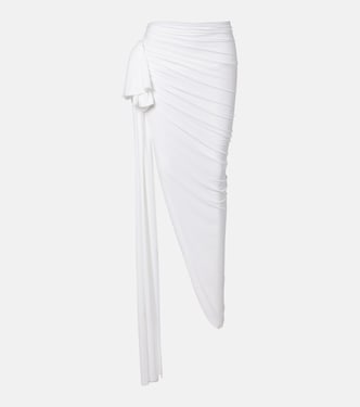 Diana asymmetric draped maxi skirt | Norma Kamali