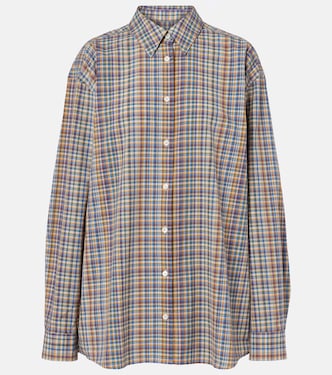 Camisa de popelín de algodón a cuadros | Toteme