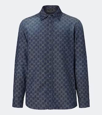 GG cotton chambray jacquard shirt | Gucci
