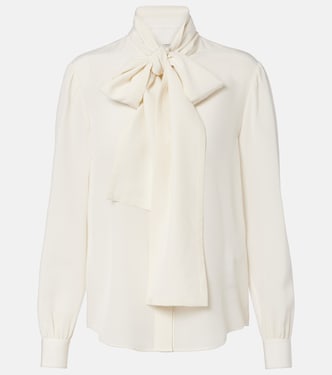 Tie-neck silk blouse | Saint Laurent