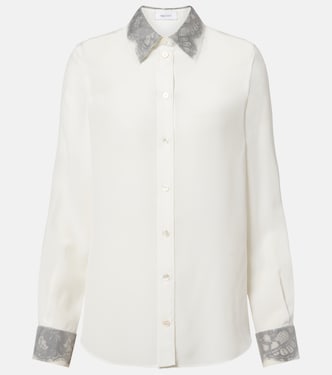 Hemd aus Seide mit Spitze | McQueen