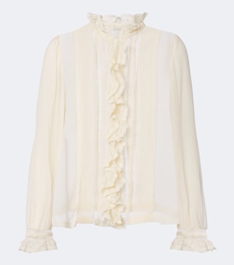 Magdeline ruffled silk chiffon blouse | Dôen
