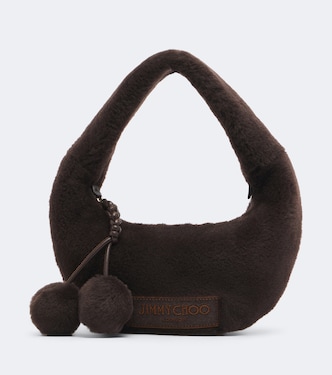 Winter shearling top-handle bag | Jimmy Choo