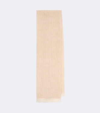 Fringed cashmere and linen scarf | Stòffa