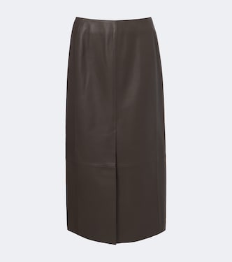 Leather midi skirt | Vince