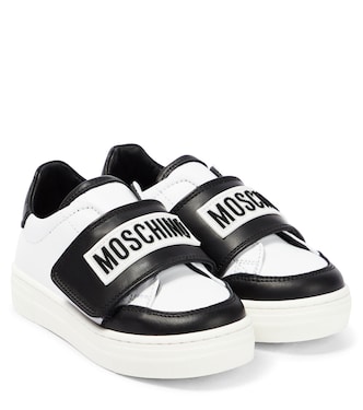 Logo leather sneakers | Moschino Kids