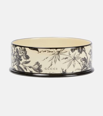 Herbarium porcelain dog bowl | Gucci