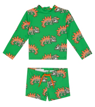 Printed rashguard and swim trunks set | Stella McCartney Kids