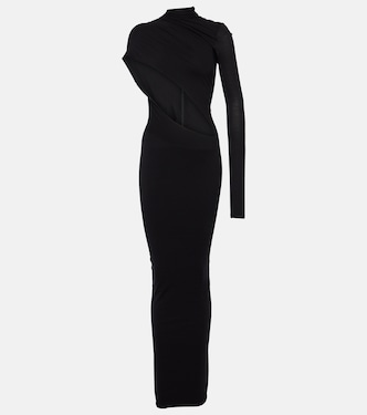 Asymmetric cutout jersey gown | LaQuan Smith